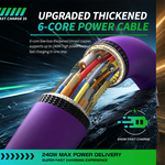 AEMAI XP12 240W high power fast charging cable USB-A to Lightning purple - view 6