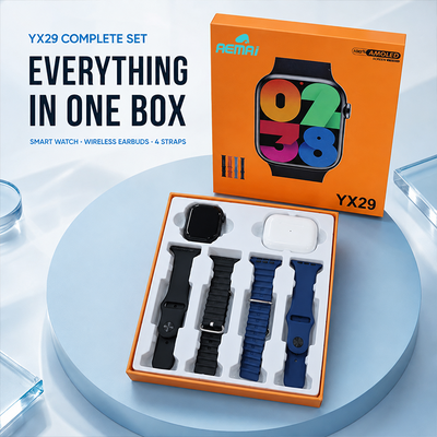 AEMAI YX29 Smart Watch + TWS Earbuds Bundle - 2.1-Inch AMOLED