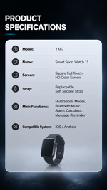 Health tracking smart watch with AEMAI branding - detailed view 6