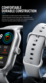 AEMAI YX9 smart watch full HD color touch display silver case fitness - detailed view 2