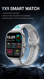 AEMAI YX9 smart watch full HD color touch display silver case fitness - detailed view 5