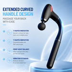 AEMAI ZP10 bendable long handle massage gun 4 massage heads deep tissue - detailed view 4