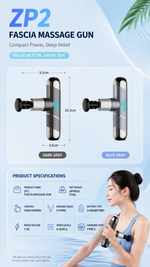 Mini deep tissue massage gun with AEMAI branding - detailed view 1