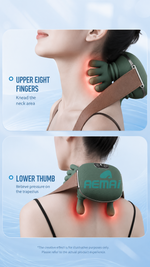 Mini deep tissue massage gun with AEMAI branding - detailed view 1
