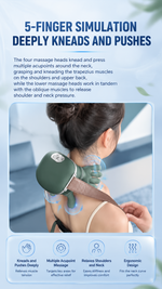Mini deep tissue massage gun with AEMAI branding - detailed view 2
