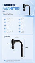 Mini deep tissue massage gun with AEMAI branding - detailed view 1