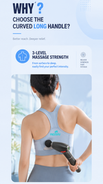 Mini deep tissue massage gun with AEMAI branding - detailed view 3