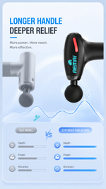 Mini deep tissue massage gun with AEMAI branding - detailed view 4
