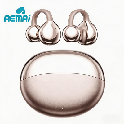 AEMAI Open-Ear Clip Earbuds - Wireless Ear-Clip Headphones with ACS Panoramic Sound, HD Calls & Lightweight Design