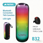 AEMAI B32 Portable Bluetooth Speaker with RGB LED Lights, TWS Pairing & Multi-Input - Wireless Speaker for Home, Gaming & Part